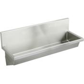 Elkay 60" Wall Mounted Stainless Steel Lavatory Sink Stainless Steel