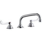 Elkay 1.5 GPM Deck Mounted Double Handle Utility Faucet with Metal Handles Chrome