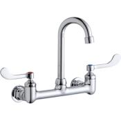 Elkay 1.5 GPM Wall Mounted Double Handle Utility Faucet with Metal Handles Chrome