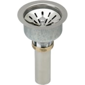 Elkay 3 1/2" Basket Strainer and Tail Piece for Kitchen Sinks Polished Stainless Steel