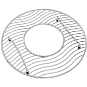 Elkay Stainless Steel Wire Sink Rack with 5" Drain Opening Bright Polished