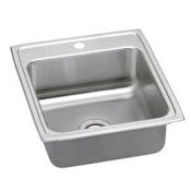 Elkay Gourmet 19-1/2" Single Basin Drop In Stainless Steel Kitchen Sink 1 Faucet Hole