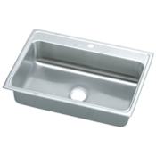 Elkay Gourmet 31" Single Basin Drop In Stainless Steel Kitchen Sink 1  Faucet Hole