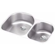 Elkay Harmony 31-1/4" x 20" Double Basin Undermount Stainless Steel Kitchen Sink with Perfect Drain and SoundGuard Technology Stainless Steel