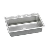 Elkay Gourmet 31" Single Basin Drop In Stainless Steel Kitchen Sink Stainless Steel - 1 Faucet Hole