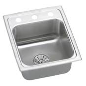 Elkay Lustertone Classic Stainless Steel 13" x 16" x 6-1/2" 3-Hole Single Bowl Drop-in ADA Sink with Perfect Drain Stainless Steel