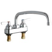 Elkay ADA 4" Centerset Exposed Utility Faucet with 12" Reach Arc Tube Spout Chrome