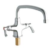 Elkay ADA Single Hole Concealed Deck Arc Tube Spout Food Service Faucet Chrome