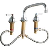 Elkay 9-1/8" ADA Single Hole Concealed Deck Utility Faucet with 8" Reach Arc Tube Spout Chrome