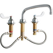 Elkay 6-1/2" ADA Single Hole Concealed Deck Utility Faucet with 10" Reach Arc Tube Spout and 4" Blade Handles Chrome