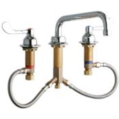 Elkay 4-11/16" ADA 8" Centerset Concealed Deck Utility Faucet with 10" Reach Tube Spout and 4" Blade Handles Chrome