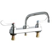 Elkay ADA 8" Centerset Exposed Deck Food Service Faucet with 4" Blade Handles Chrome