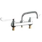 Elkay ADA 8" Centerset Exposed Deck Food Service Faucet with 6" Blade Handles Chrome