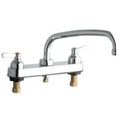 Elkay ADA 8" Centerset Exposed Deck Food Service Faucet with 10" Reach Arc Tube Spout Chrome
