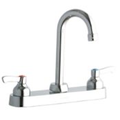 Elkay ADA 8" Centerset Exposed Deck Food Service Faucet with 3-5/8" Reach Gooseneck Spout Chrome