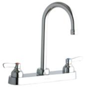 Elkay ADA 8" Centerset Exposed Deck Food Service Faucet with 5-1/8" Reach Gooseneck Spout Chrome