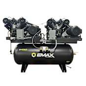 EMAX 15 HP 120 Gal 175 Max PSI Industrial Plus Two-Stage - Duplex Stationary Electric (230 Volt 3 Phase) Reciprocating Air Compressor N/A