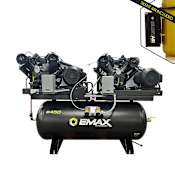EMAX 7.5 HP 120 Gal 175 Max PSI Two-Stage Silent Air Floor Mounted Electric (460 Volt 3 Phase) Air Compressor N/A