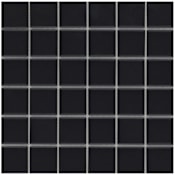 Emser Tile Catch - 12" x 12" Geometric Floor and Wall Tile - Matte Visual - Sold by Sheet (0.99 SF/Sheet) Black