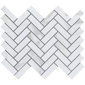 Emser Tile Nobleza - 10" x 12" Chevron Floor and Wall Tile - Matte Visual - Sold by Sheet (0.84 SF/Sheet) Astorga