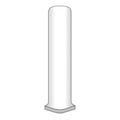Emser Tile Ambiance Mat - 1" x 6" Cove Base Corner Floor and Wall Tile - Unpolished Porcelain Visual Ambiance Mat Fiji