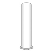 Emser Tile Citadel - 1" x 6" Cove Base Corner Floor and Wall Tile - Unpolished Stone Visual Citadel Grey