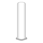 Emser Tile Perspective Pure - 1" x 6" Cove Base Corner Floor and Wall Tile - Unpolished Porcelain Visual Perspective Pure Taupe