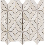 Emser Tile Limestone - 12" x 12" Specialty Wall Tile - Honed Visual - Sold by Sheet (1.02 SF/Sheet) Ivory