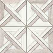 Emser Tile Alluro - 12" x 12" Basketweave Wall Tile - Polished Visual - Sold by Sheet (1 SF/Sheet) Cream