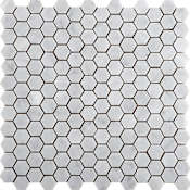Emser Tile Marble - 12" x 12" Hexagon Wall Tile - Honed Visual - Sold by Sheet (1 SF/Sheet) Bianco Gioia