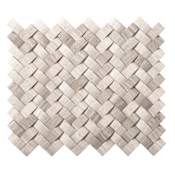 Emser Tile Marble - 11" x 13" Rectangle Wall Tile - Textured Visual - Sold by Sheet (1.04 SF/Sheet) Cream