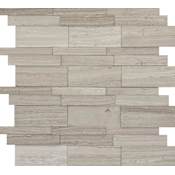 Emser Tile Marble - 12" x 12" Rectangle Wall Tile - Textured Visual - Sold by Sheet (1 SF/Sheet) Cream
