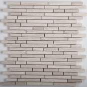 Emser Tile Marble - 12" x 13" Rectangle Wall Tile - Textured Visual - Sold by Sheet (1.07 SF/Sheet) Cream