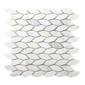 Emser Tile Marble - 12" x 12" Hexagon Wall Tile - Textured Visual - Sold by Sheet (1.01 SF/Sheet) Winter Frost