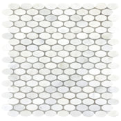 Emser Tile Winter Frost - 12" x 12" Oval Wall Tile - Polished Visual - Sold by Sheet (0.98 SF/Sheet) Winter Frost