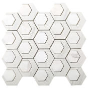 Emser Tile Catalyst - 13" x 14" Hexagon Floor and Wall Tile - Textured Visual - Sold by Sheet (1.2 SF/Sheet) Hydrogen