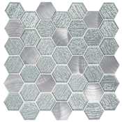 Emser Tile Glitz - 12" x 12" Hexagon Wall Tile - Textured Visual - Sold by Sheet (0.98 SF/Sheet) Fame