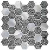 Emser Tile Glitz - 12" x 12" Hexagon Wall Tile - Textured Visual - Sold by Sheet (0.98 SF/Sheet) Value