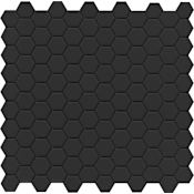 Emser Tile Source - 11" x 11" Geometric Floor and Wall Tile - Matte Visual - Sold by Sheet (0.87 SF/Sheet) Black
