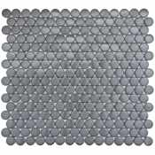 Emser Tile Gleam - 12" x 12" Circle Wall Tile - Matte Visual - Sold by Sheet (0.97 SF/Sheet) Graphite