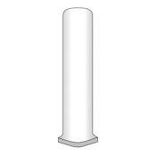Emser Tile Semplice - 1" x 6" Quarter Round Wall Tile - Unpolished Ceramic Visual Semplice Biscuit
