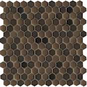 Emser Tile Confetti II - 12" x 12" Geometric Floor and Wall Tile - Glossy Visual - Sold by Sheet (0.98 SF/Sheet) Bronze