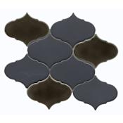 Emser Tile Retro II - 9" x 10" Arabesque/Baroque Wall Tile - Matte Visual - Sold by Sheet (0.63 SF/Sheet) Chrome