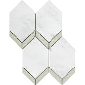 Emser Tile Intrigue - 11" x 15" Cubed Wall Tile - Glossy Visual - Sold by Sheet (1.06 SF/Sheet) Fawn