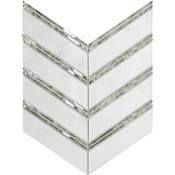Emser Tile Intrigue - 12" x 12" Chevron Floor and Wall Tile - Polished Visual - Sold by Sheet (0.99 SF/Sheet) Mirror