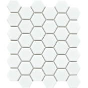 Emser Tile Influence - 11" x 13" Geometric Wall Tile - Glossy Visual - Sold by Sheet (0.97 SF/Sheet) White