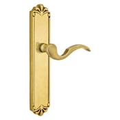 Emtek Designer Brass Door Configuration 1 Passage Multi Point Trim Lever Set with American Cylinder Below Handle French Antique