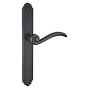 Emtek Lost Wax / Tuscany Bronze Door Configuration 1 Passage Multi Point Narrow Trim Lever Set with American Cylinder Below Handle Flat Black