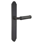 Emtek Lost Wax / Tuscany Bronze Door Configuration 1 Inactive Multi Point Narrow Trim Lever Set with American Cylinder Below Handle Flat Black