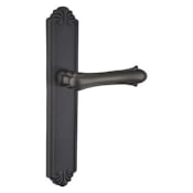 Emtek Lost Wax / Tuscany Bronze Door Configuration 1 Patio Multi Point Trim Lever Set with American Cylinder Below Handle Flat Black
